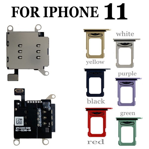 Multi Quality Replacement iPhone 12 11 XR Dual SIM Card Reader Flex Cable +SIM tray Holder Slot Adapter Sets Reliable - Image 4