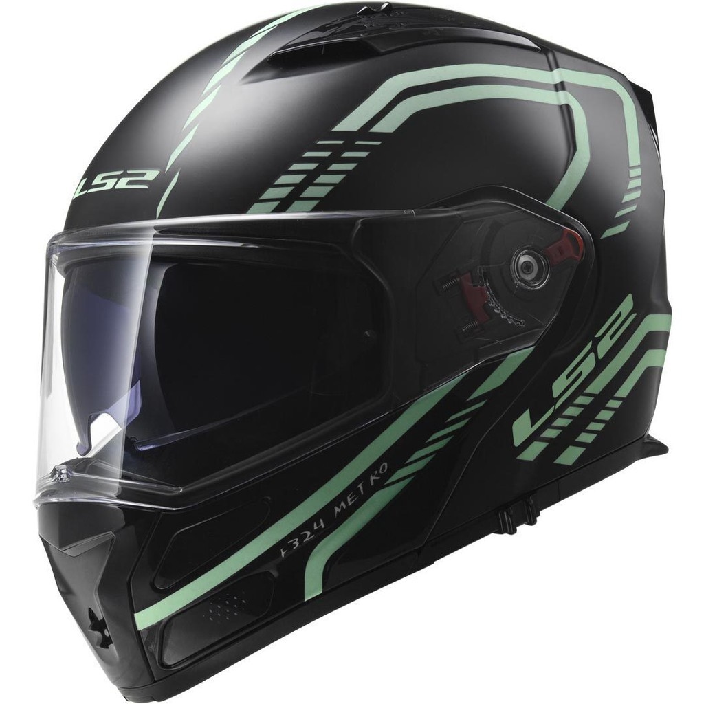 LS2 FF324 METRO FIREFLY BLACK Motorcycle Helmet | Shopee Malaysia