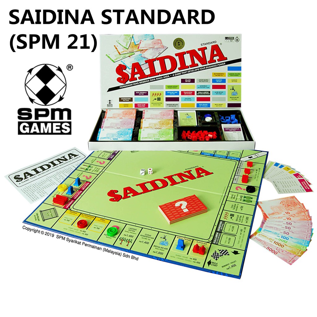 Buy 100 Original Saidina Standard Bahasa Melayu English Family Party Board Games Game Jutaria Monopoly Game Seetracker Malaysia