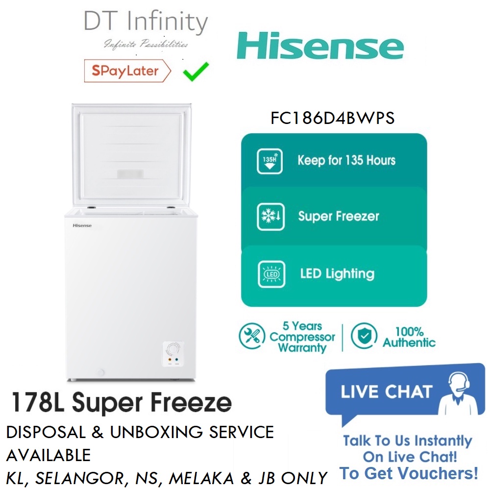 Hisense Chest Freezer 178L Peti Freezer Murah Deep Freezer Mini Peti