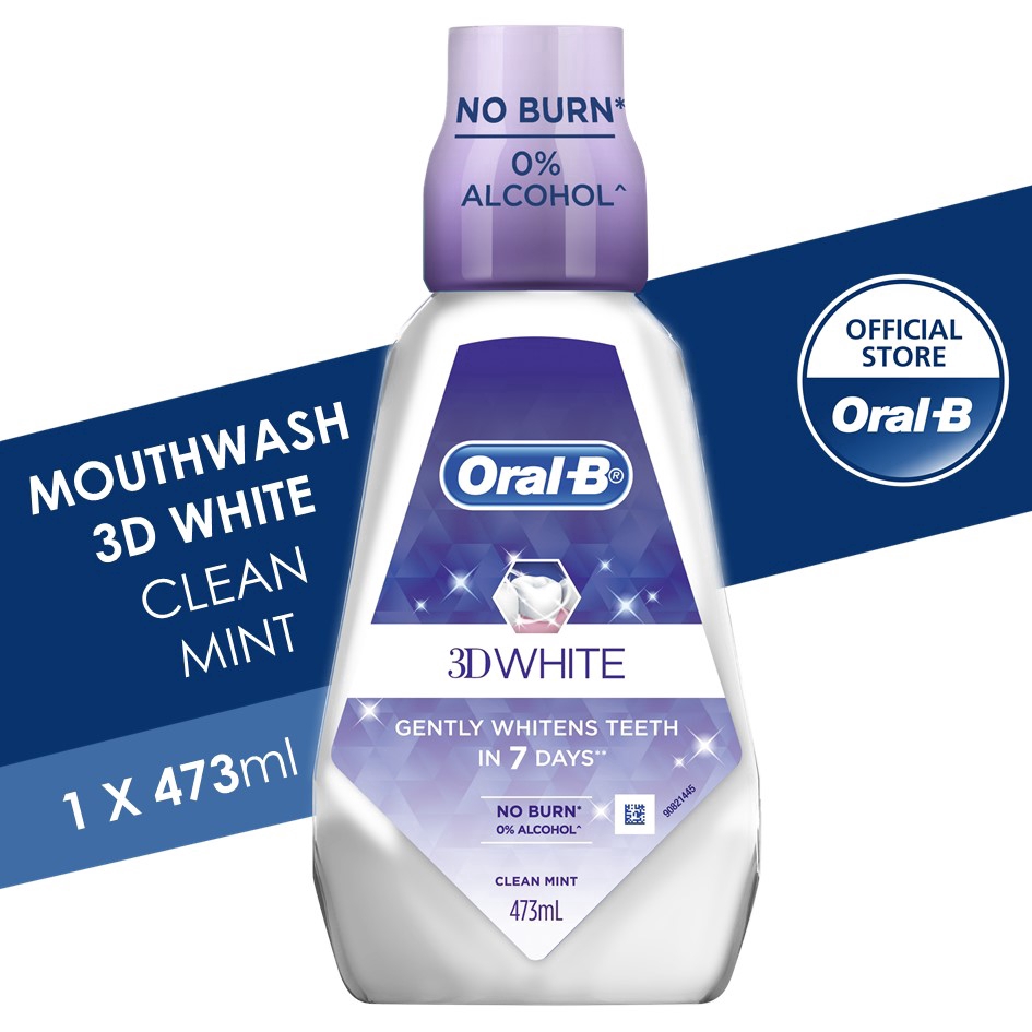 OralB 3D White Mouthwash Bundle Pack (473ml x 2) Shopee Malaysia