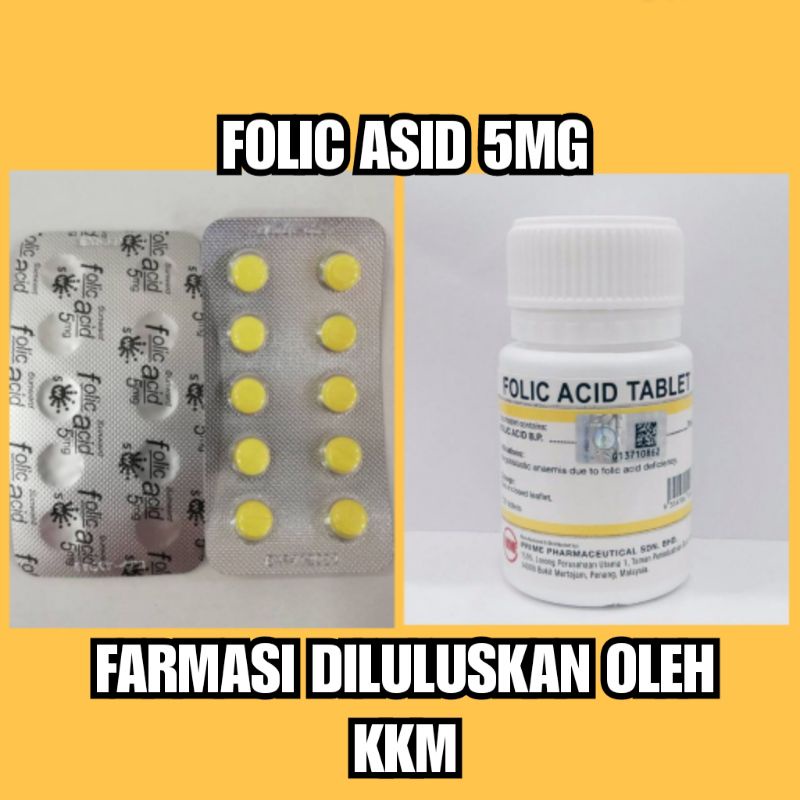 Folic Asid Sunward 5mg Original Dari Farmasi Lulus Kkm Shopee Malaysia