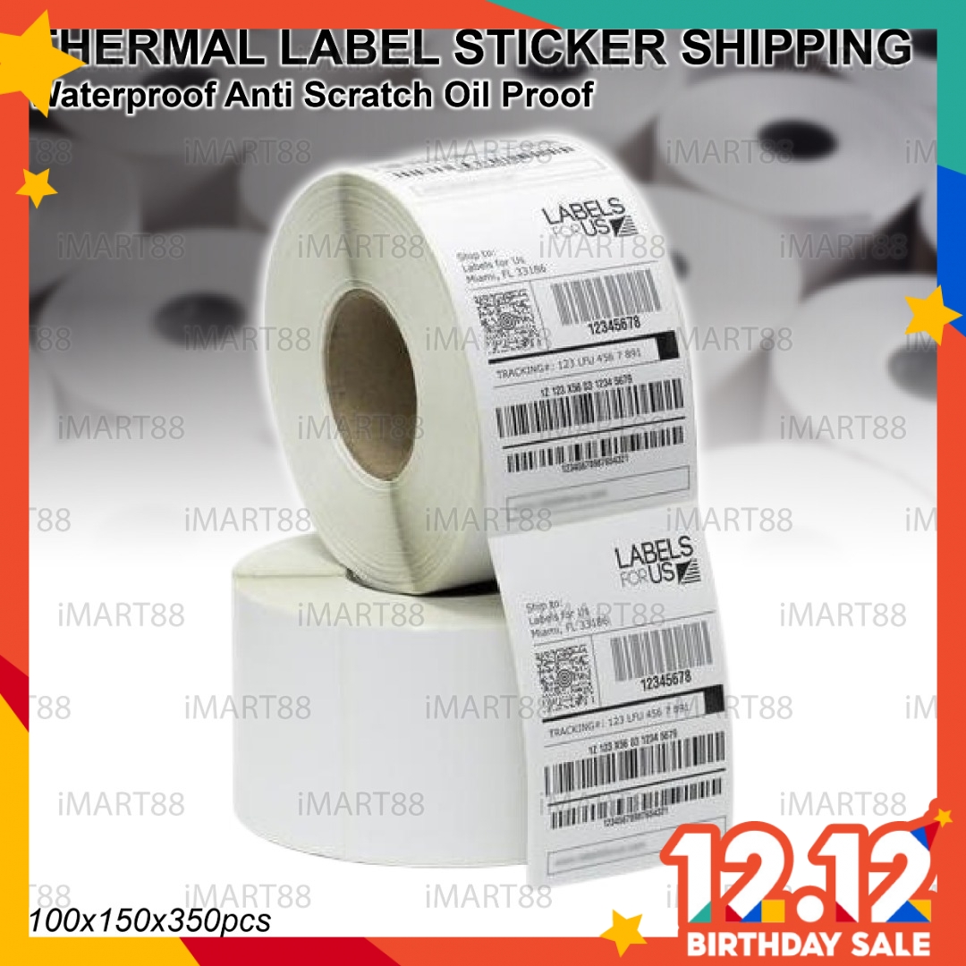 A6 350PCS 100X150mm Thermal Shipping Label Sticker ...