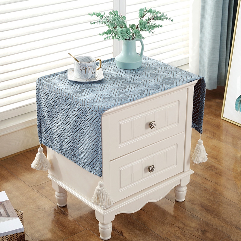 Nordic Ins Bedside Table Cloth Cover Cloth Dust Cloth Table Cloth Cover Cover Towel Bedroom Furniture Table Cotton And L Shopee Malaysia