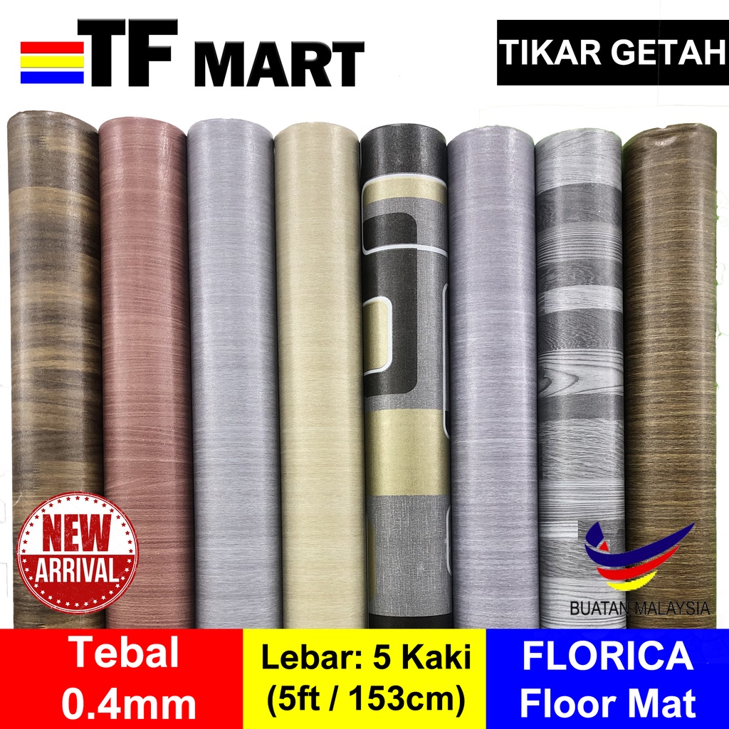 Lebar 5ft Tebal 0 4mm Tikar Getah Pvc Brand Florica Buatan Malaysia Pvc Florica Floor Mat Made In Malaysia Tf Mart