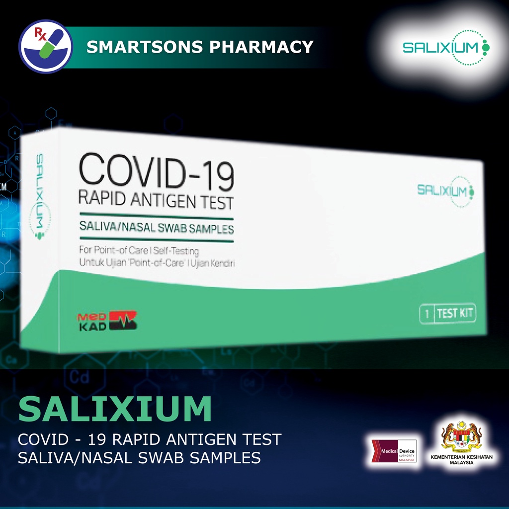 SALIXIUM Covid Test Kits Saliva Nasal Swab Rapid Antigen Self Test Kit