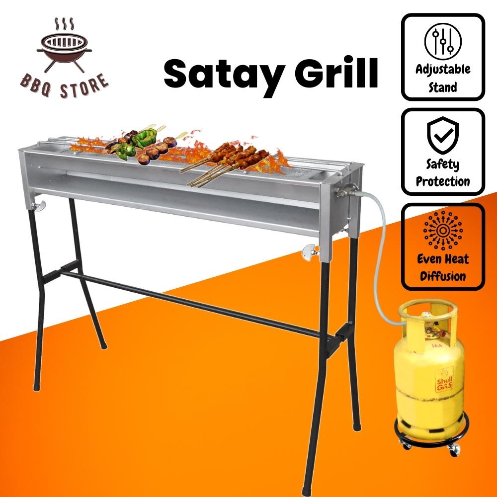 BBQ Store Big Size Satay BBQ Grill Gas With Stand Outdoor Barbeque ...