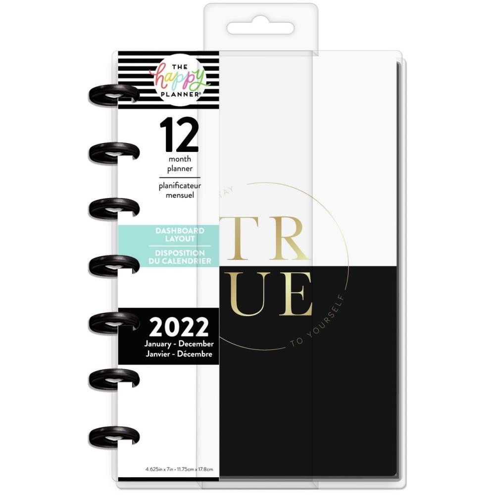 Happy Planner 12-Month Dated Mini Planner - Stay True, Jan 2022-Dec 2022