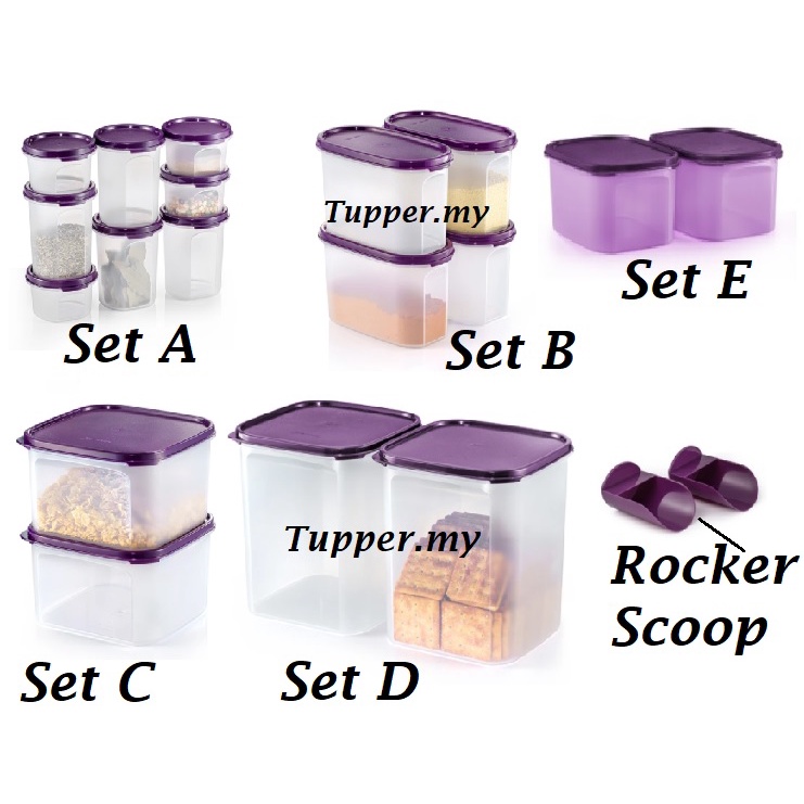 *Loose/Set*Tupperware Modular Mate Mates MM Essential Purple Square/Oval/Round Keeper 220ml/440ml/1.1L/ 2.6L/5.5L