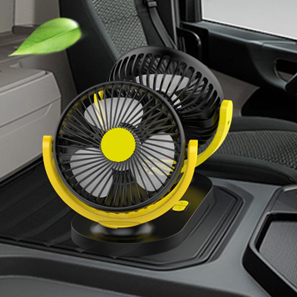 2 Head 360 Degree Rotating Car Fans Strong Wind Low Noise Car Air Conditioner Shopee Malaysia