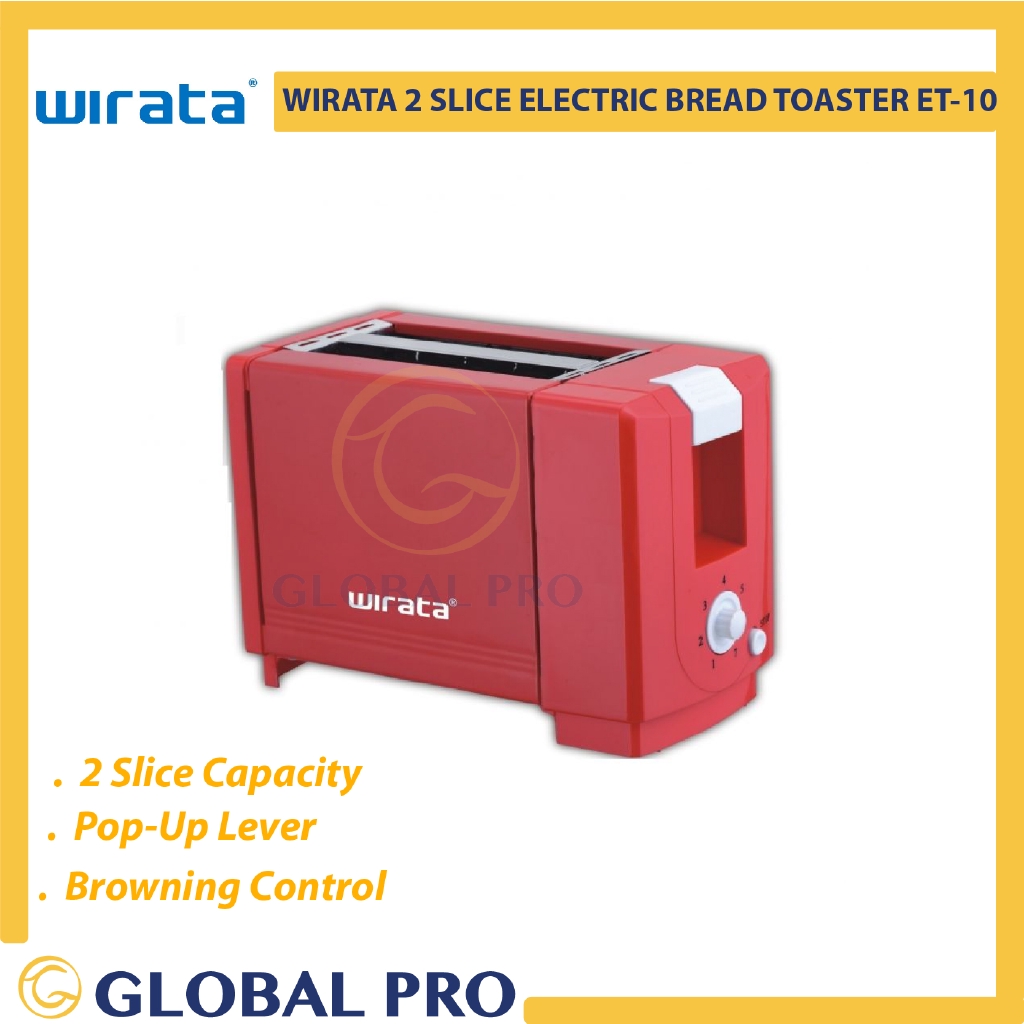 Wirata 2 slice Bread Toaster ET10 With Sirim Approved (Ready Stock