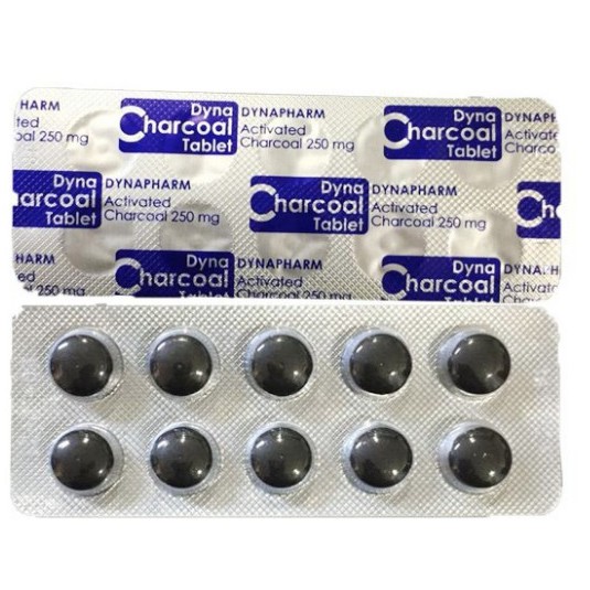 Dyna Charcoal 250mg Tablet 10S -Diarrhoea / Ubat Cirit / Keracunan (Exp: 05/2026)