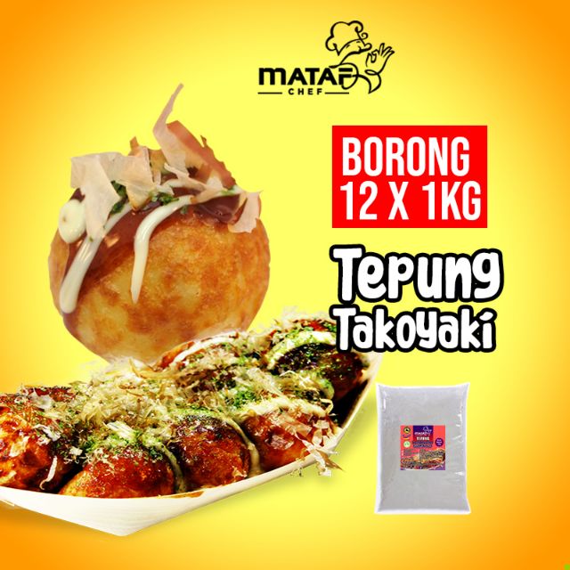 Tepung Takoyaki/ Takoyaki Premix Flour 1kg x 12 Shopee Malaysia