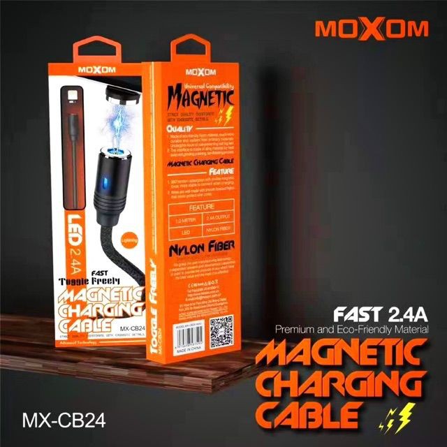 Moxom MX-CB24 2.4A Fast Magnetic charging cable Micro USB &Iphone Lightning  | Shopee Malaysia