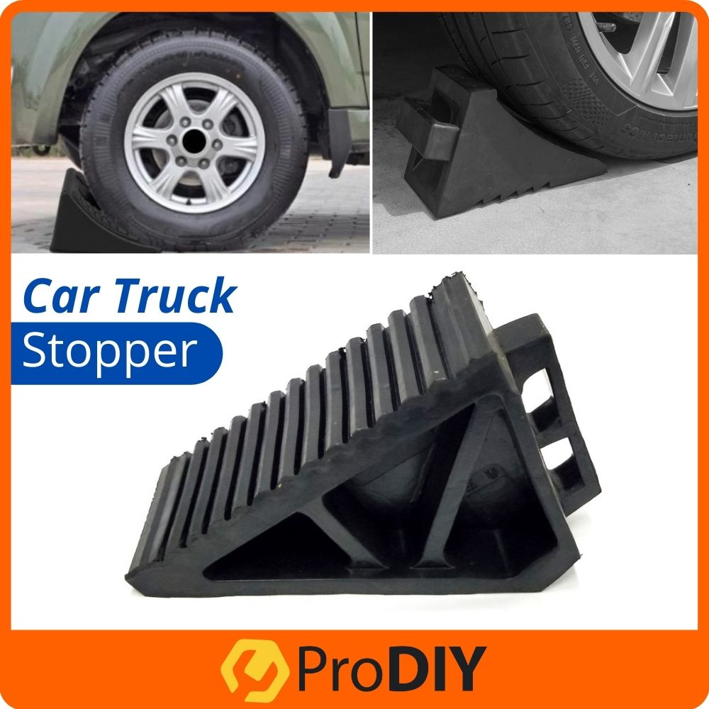 Black Maliyaw Antislip Vehicle Car Truck Wheel Tire Chock Stop Block Rubber wheel Anti-slip device 
