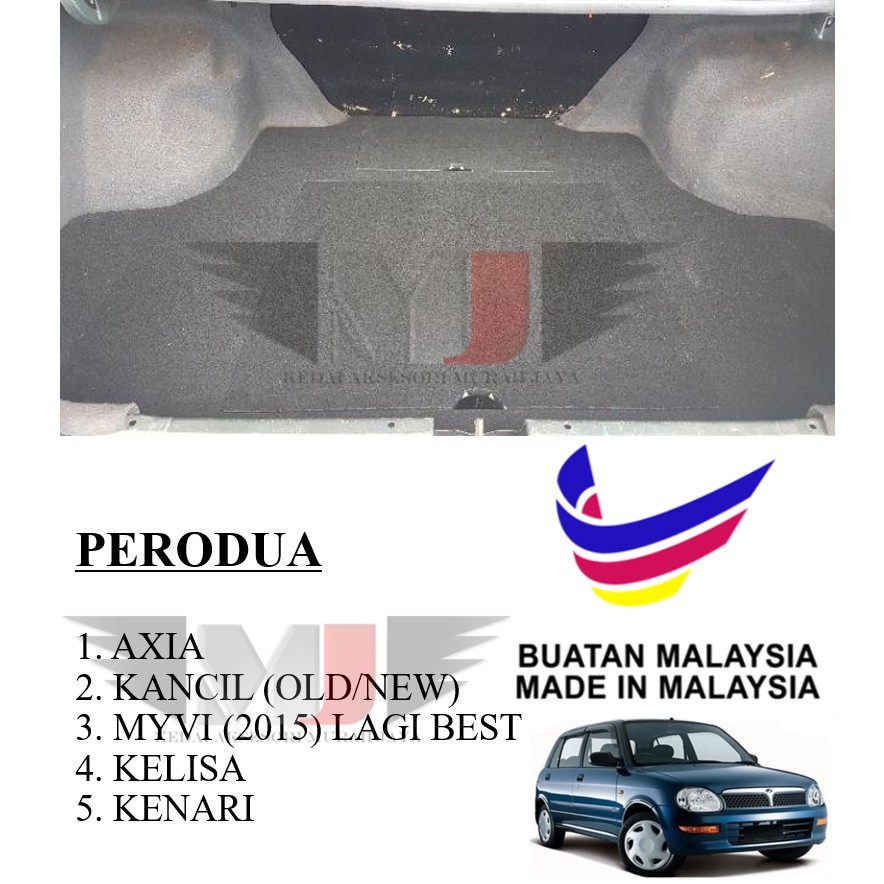 100% Buatan MALAYSIA PERODUA KELISA PAPAN TAYAR SPARE (SPARE TYRE BOARD) BOOT BOARD FLOOR BOARD