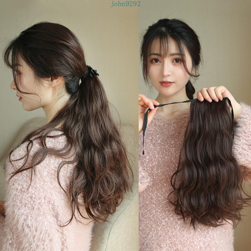 Korea Wig Real Ponytail Female Corn Hot Low Ponytail Lace Fake