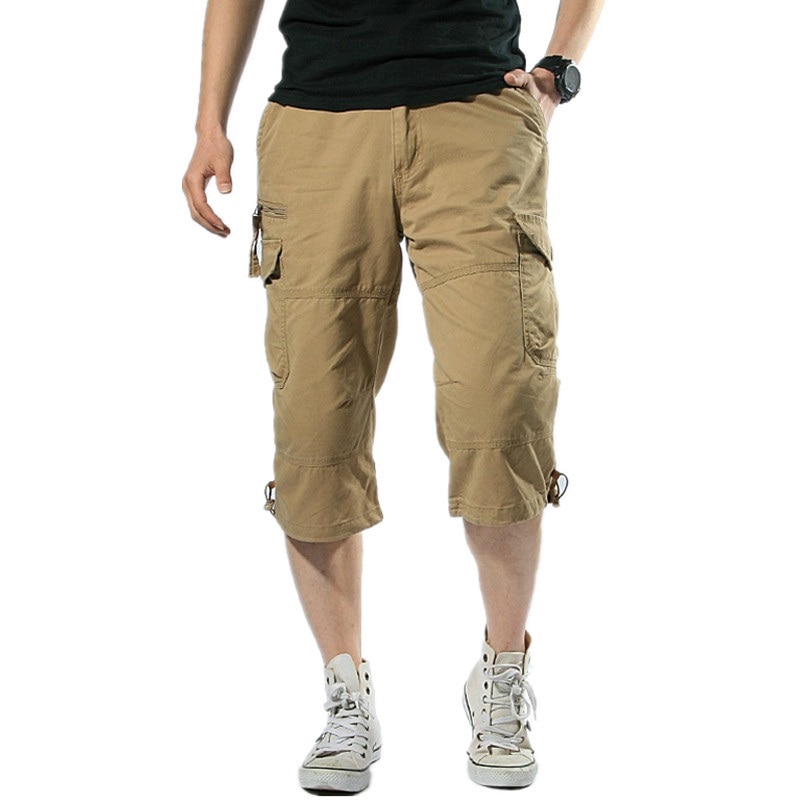 cargo pants shorts zipper