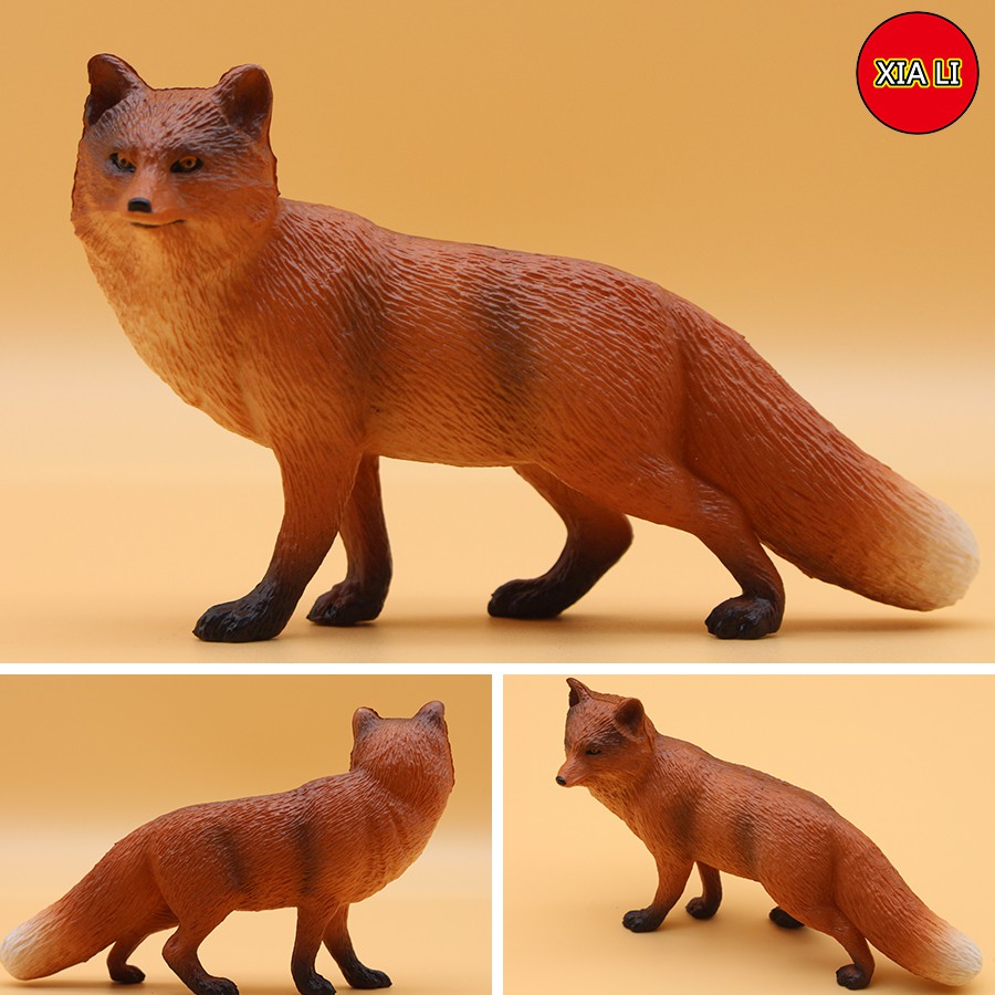 Wildlife Wild Animal Fox Model Figurine PVC Action Figures Collection Miniature Cognition Educational Toys for Children