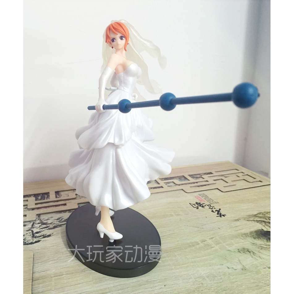 Anime Hand Made Toy One Piece Wedding Dress Nami Model Ornaments