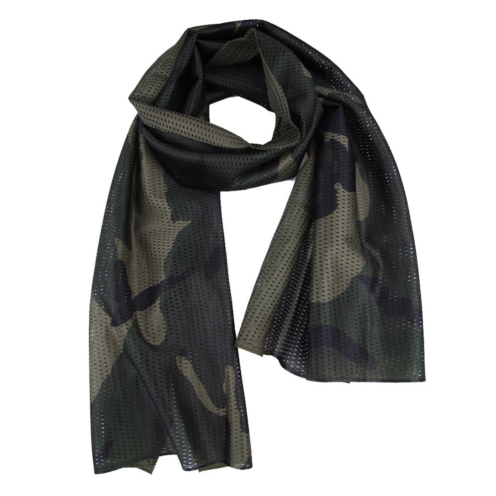Versatile Premium Camo Mesh Scarf Outdoor Jungle Muffler Breathable Headband Tactical