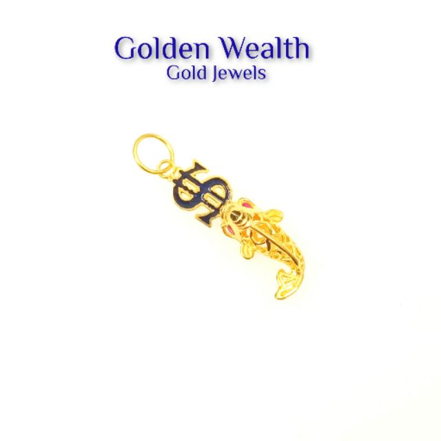 916 Gold Fish Pendant Shopee Malaysia