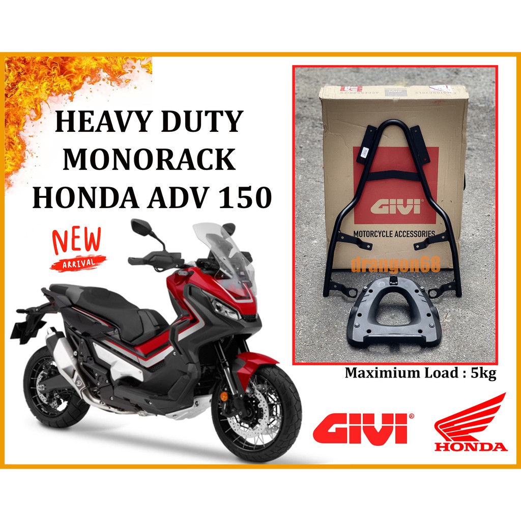 Buy Original Givi Honda Adv150 Srv Adv150 Monorack Heavy Duty Carrier Seetracker Malaysia