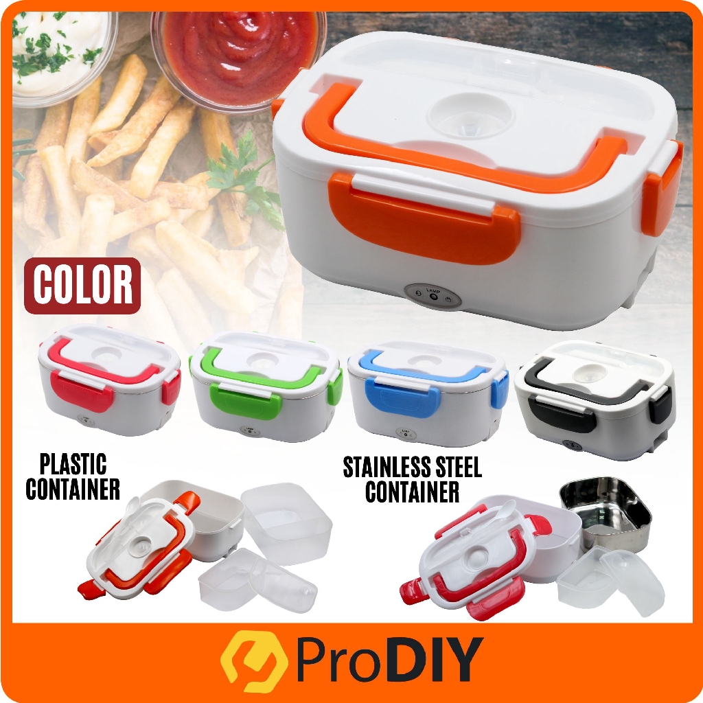 Electric Lunch Box 220V Bekal Bekas Makanan Cooking Heating Stainless Steel / Plastic Plug-In ( HF-EB4001 / HP-003 )