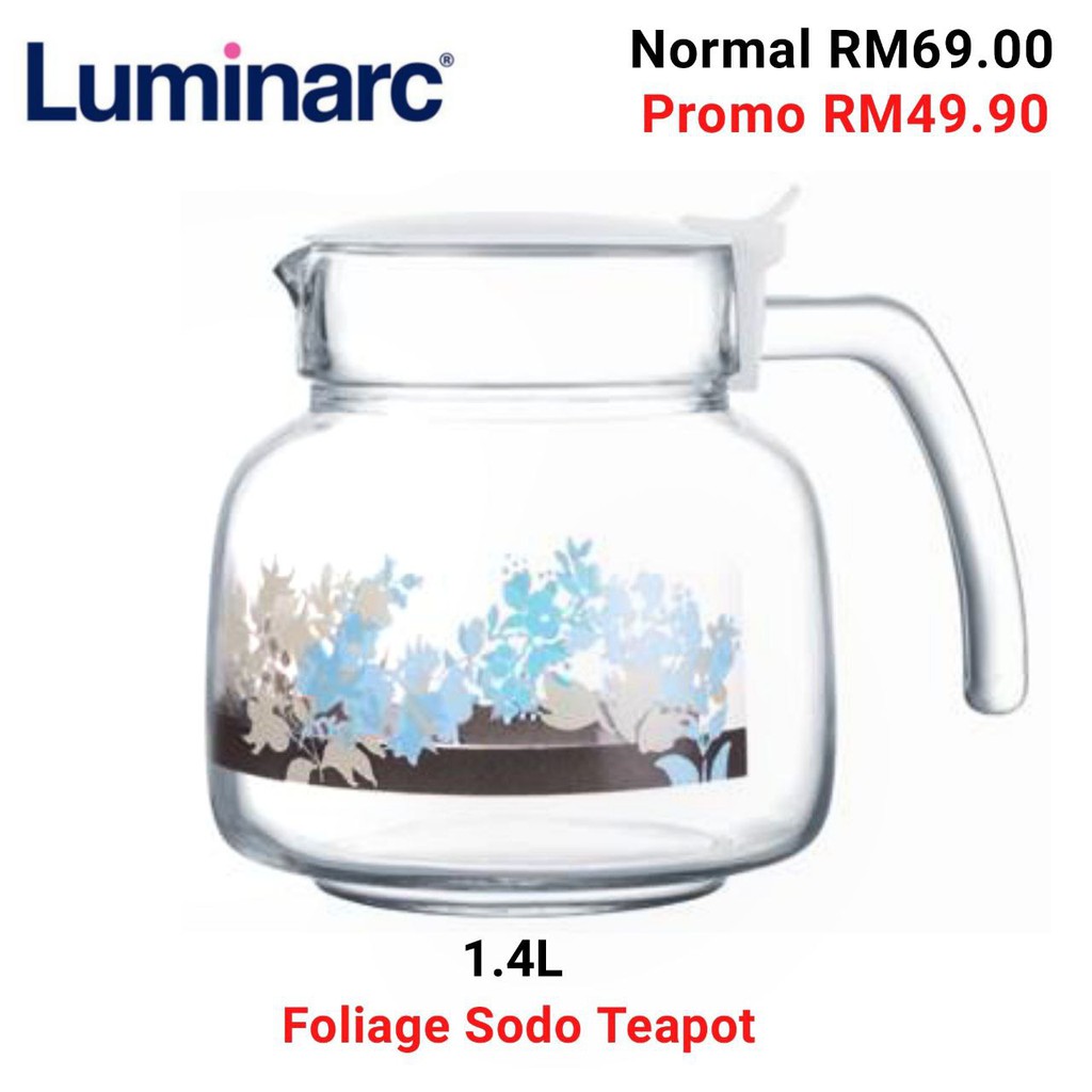 Luminarc Teapot Teko Foliage Teko Air Panas 14l Shopee Malaysia 1874