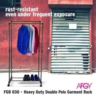  Rak  Besi Sangkut  Baju  Heavy Duty Double Pole Garment 