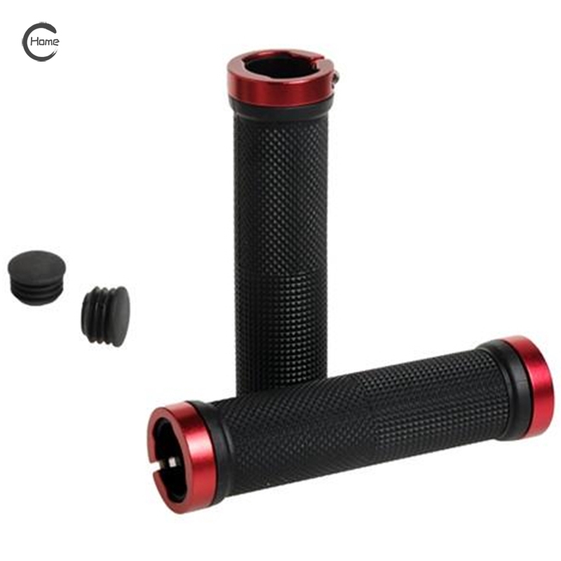 Rubber Bicycle Handlebar Grips Steering Wheels Pair Body Cover Bilateral Locks