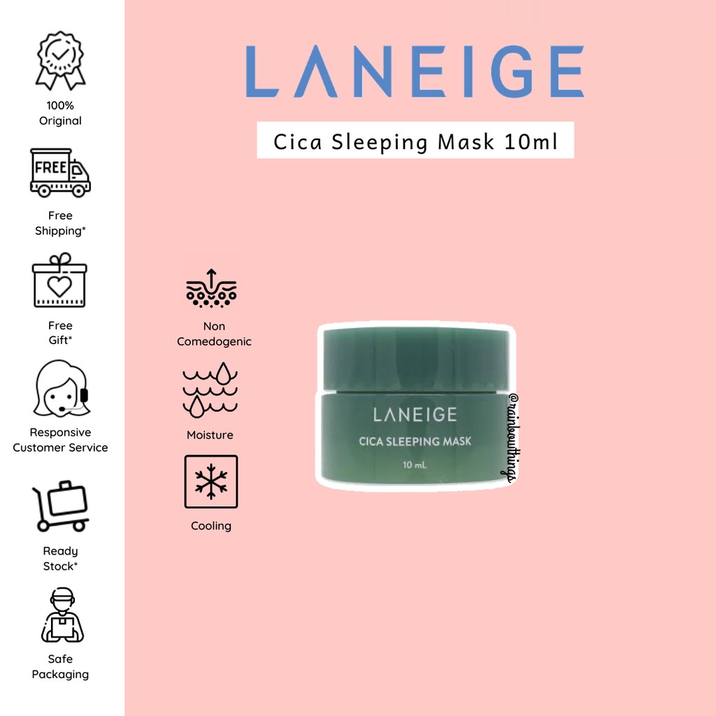 Laneige Cica Sleeping Mask 10ml Shopee Malaysia