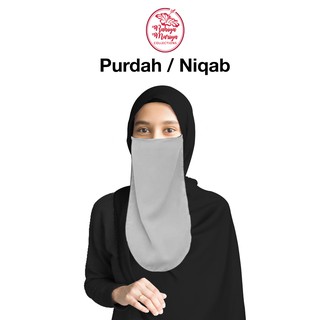 Purdah Murah 2layer Chiffon Niqab Tali Muslimah Shopee Malaysia