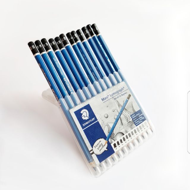 Staedtler Mars Lumograph 100 Art Set | 8B-6H | 12 Pencils | Shopee Malaysia