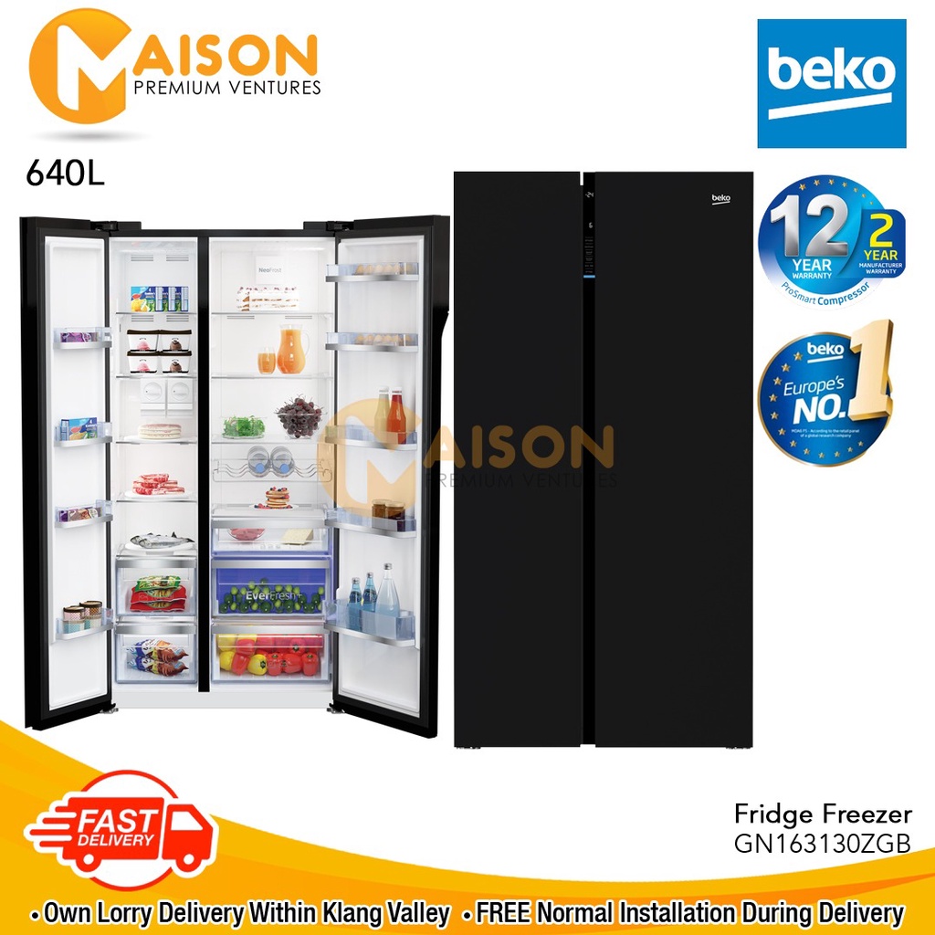 [7.7 Sales] Beko ProSmart Inverter Side By Side Refrigerator 640L