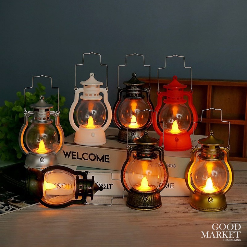 ( Battery Included ) LED Lantern Oil Lamp Christmas Tree Ornament Vintage LED Lights Christmas Decoration for Home Christmas Lights Belen Nativity Christmas Set Christmas Decor