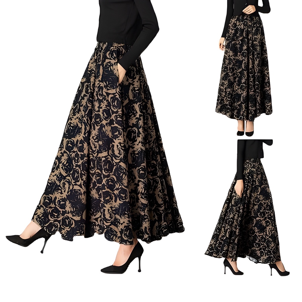 [Ready Stock] Elegant Quality Lady Long Skirt - KUFRS41263