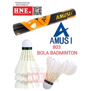 ⭐ READY STOCK ⭐BOLA  BADMINTON Amusi 803 Feather Badminton Shuttlecock / Quality Feather ShuBulu cock  SEBIJI