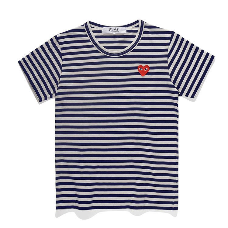 cdg short sleeve striped