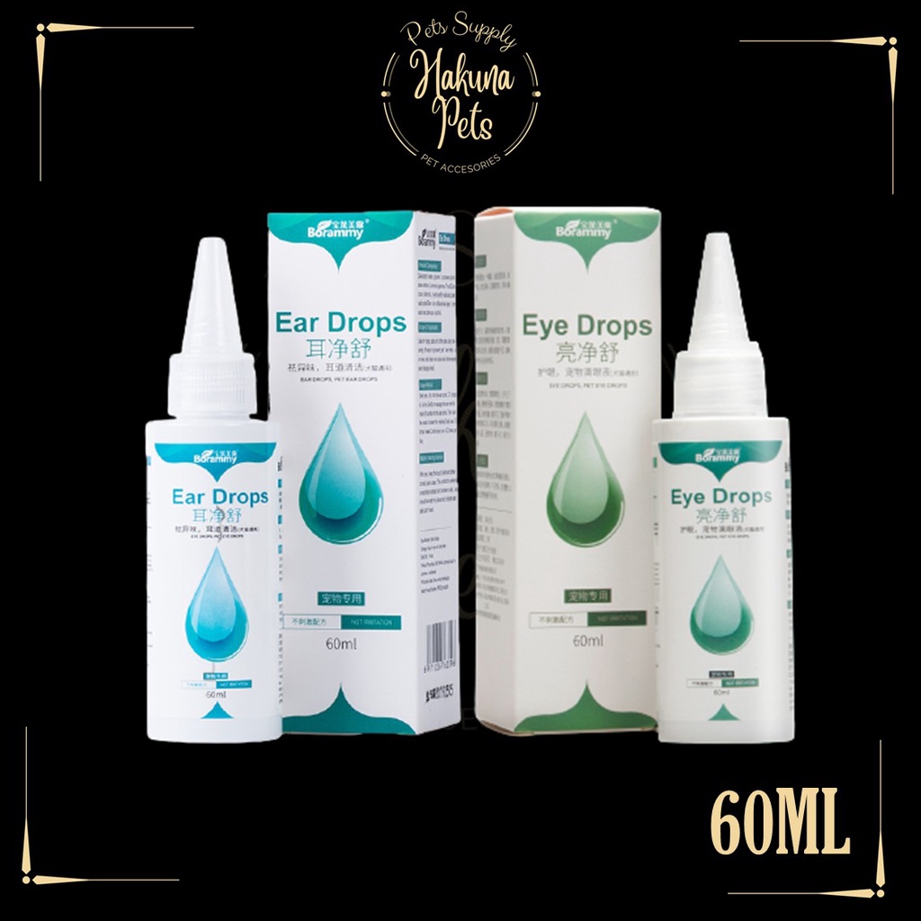 Borammy Ear/Eye Drop For Pets Ear Cleaner For Cat & Dog 60ML