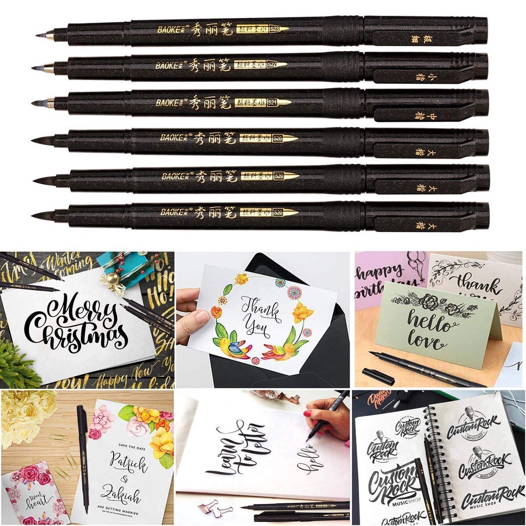 Calliggraphy Brush Pen 5 Colour | Unicorn | Kaligrafi Pen