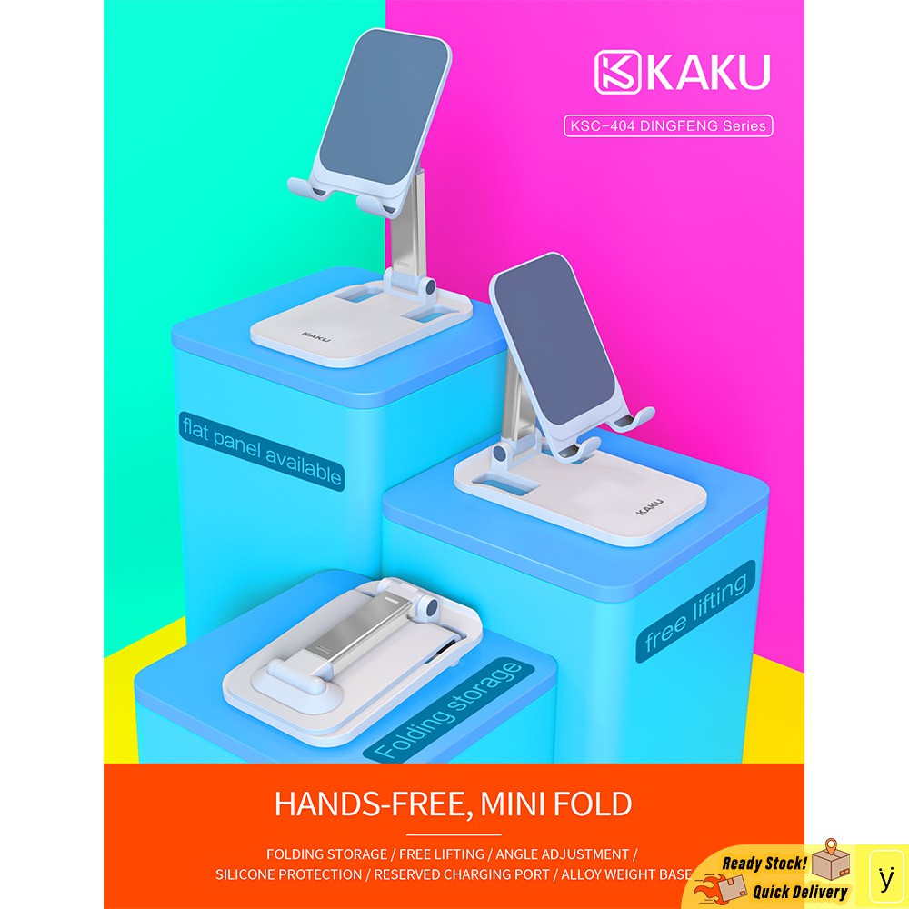 KAKU Foldable Smartphone Mobile Stand | Features: 90° angle adjustment, lightweight, portable, no wobble, foldable