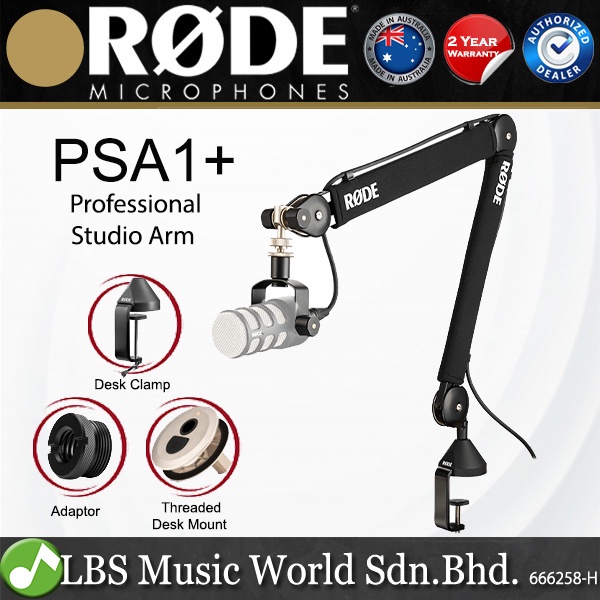 Rode PSA1+ Professional Studio Boom Arm for Microphone Stand Mic Holder