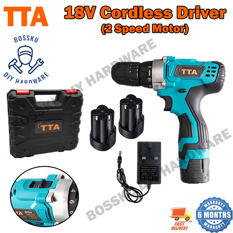 Buy Tta 18v Cordless Drill Screw Driver Screwdriver 2 Battery Tool Case Seetracker Malaysia