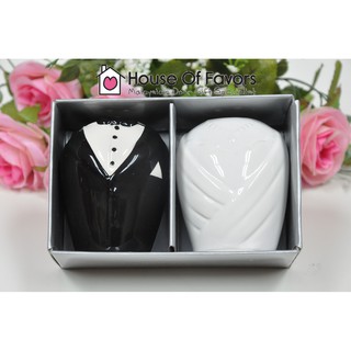 Bride and Groom Salt & Pepper Shaker Wedding Door Gift ...