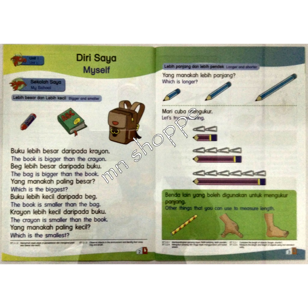 Kohwai Young Buku Teks Prasekolah Tadika Dalam Dua Bahasa Bm Bi I Umur 4 6 Tahun Sains Shopee Malaysia