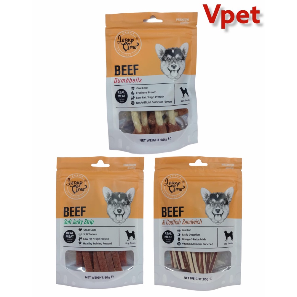 Jerky Time Beef Dog Treats 80g Shopee Malaysia