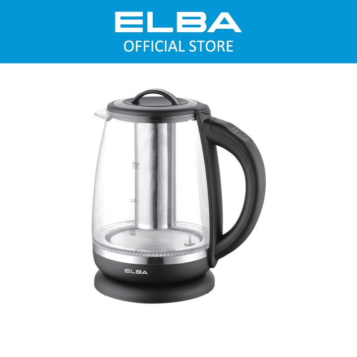 ELBA Jug Kettle EJKJ2024DG(BK) Borosilicate Glass Body with LED