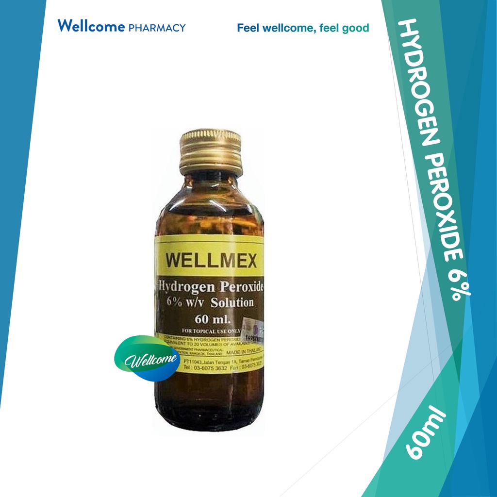 Wellmex Hydrogen Peroxide 6 w/v Solution 60ml Shopee Malaysia