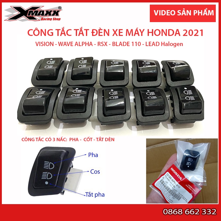 New Honda Motorcycle Headlight Off Switch Vision Wave alpha Blade